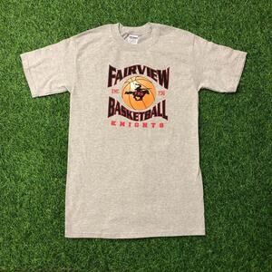 Men's Grey Fairview Knights Basketball Graphic Tee